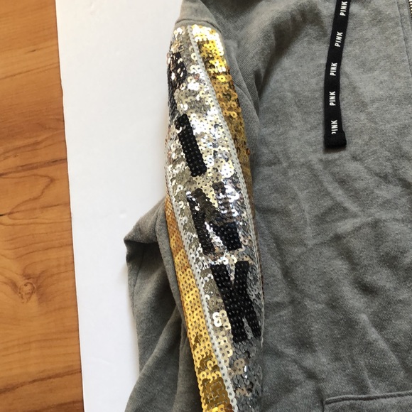 PINK grey hoodie - Picture 3 of 8